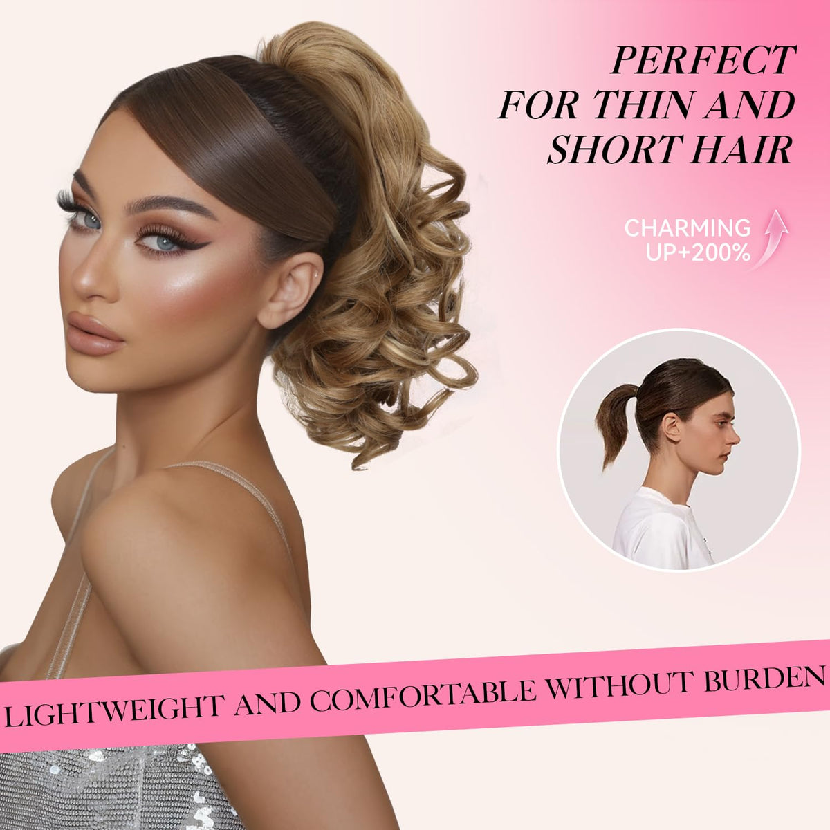 ZQIAN BEAUTY claw clip ponytail for quick, secure attachment
