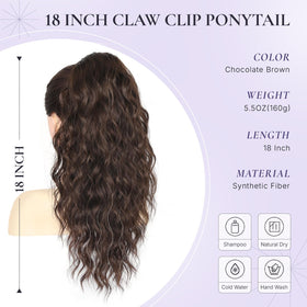 ZQIAN BEAUTY curly wavy ponytail extension for a fuller look.