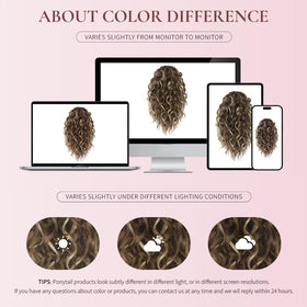 ZQIAN BEAUTY easy to attach pony extension for fast styling