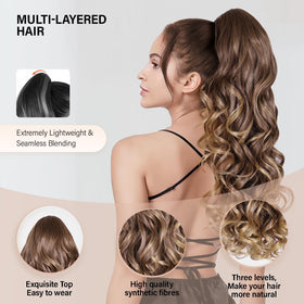ZQIAN BEAUTY light brown with golden ends color blends naturally.
