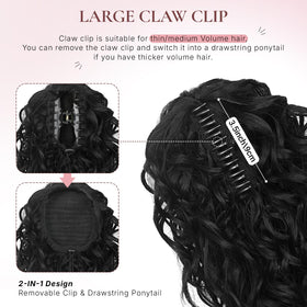ZQIAN BEAUTY Lightweight clip-in ponytail for comfortable all-day wear