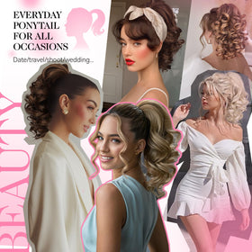 ZQIAN BEAUTY clip-on ponytail suitable for events like Halloween and parties.