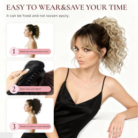 ZQIAN BEAUTY natural-looking curly fibers for a fuller, soft look.