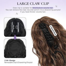 ZQIAN BEAUTY claw clip attachment secures quickly and comfortably.