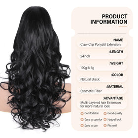 ZQIAN BEAUTY ponytail clip-on worn for events and daily wear versatility.