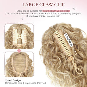 ZQIAN BEAUTY draped ponytail extension for a full, voluminous look.