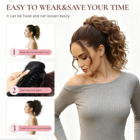 ZQIAN BEAUTY soft fiber ponytail extension feels like real hair.