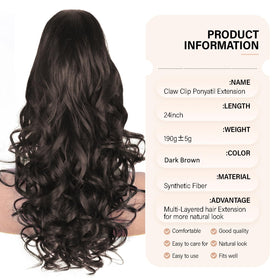ZQIAN BEAUTY versatile claw clip ponytail for many occasions.