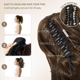 ZQIAN BEAUTY wavy ponytail moves with you, delivering effortless daily glamour.