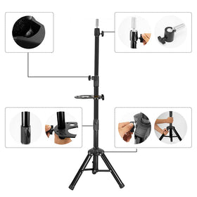 ZQIAN BEAUTY wig stand tripod compatible with most training heads.