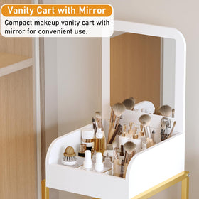 ZQUYAJ makeup cart wheels enable smooth, safe room-to-room movement.