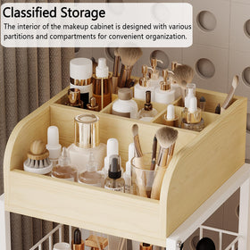 ZQUYAJ side view of sturdy floor-standing vanity organizer for easy access
