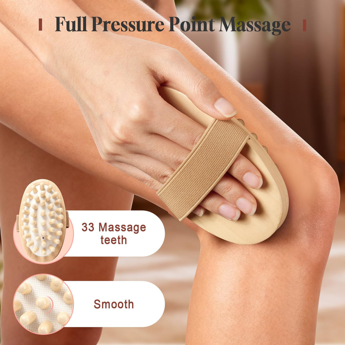 Zrpot Meridian Brush beige used on arms, legs, and back for relaxation