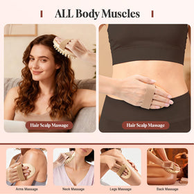 Zrpot Meridian Brush beige with a comfortable handle grip for secure massage