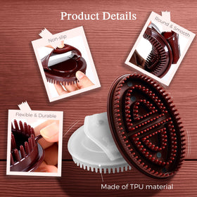 Zrpot Meridian brush on neck and head for soothing massage.