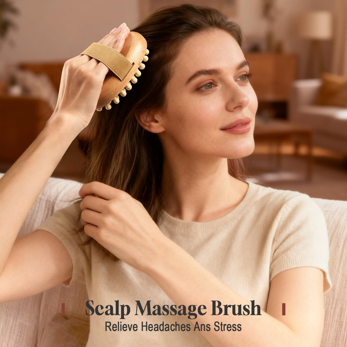 Zrpot Meridian Brush features a non-slip grip for confident self massage.