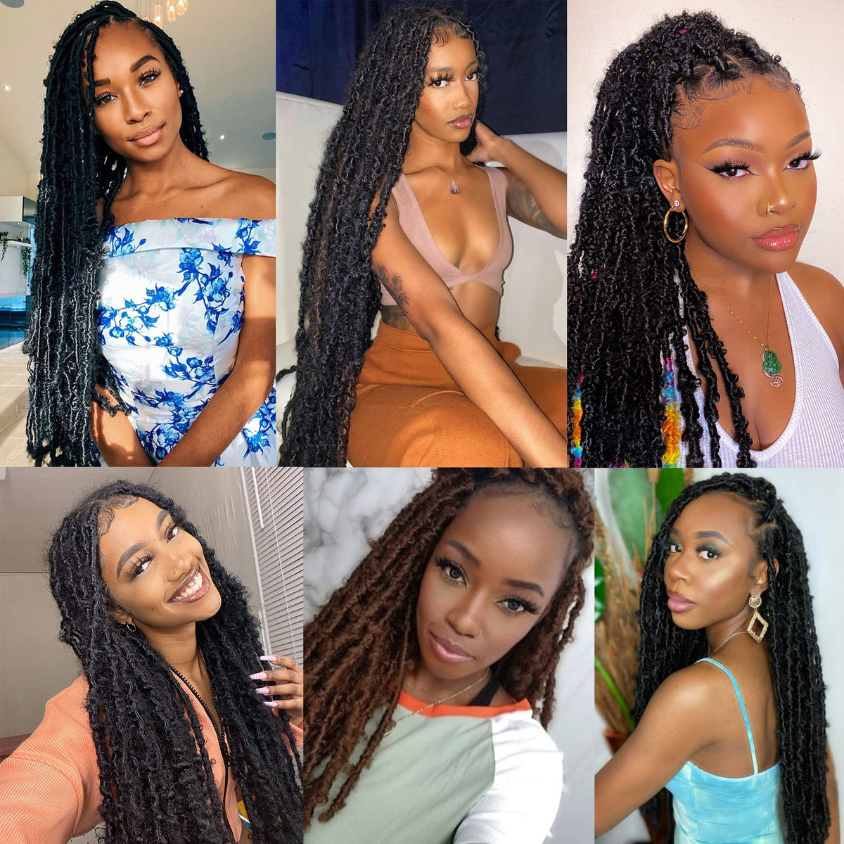 ZRQ butterfly locs color 1B showcases versatile dark shade