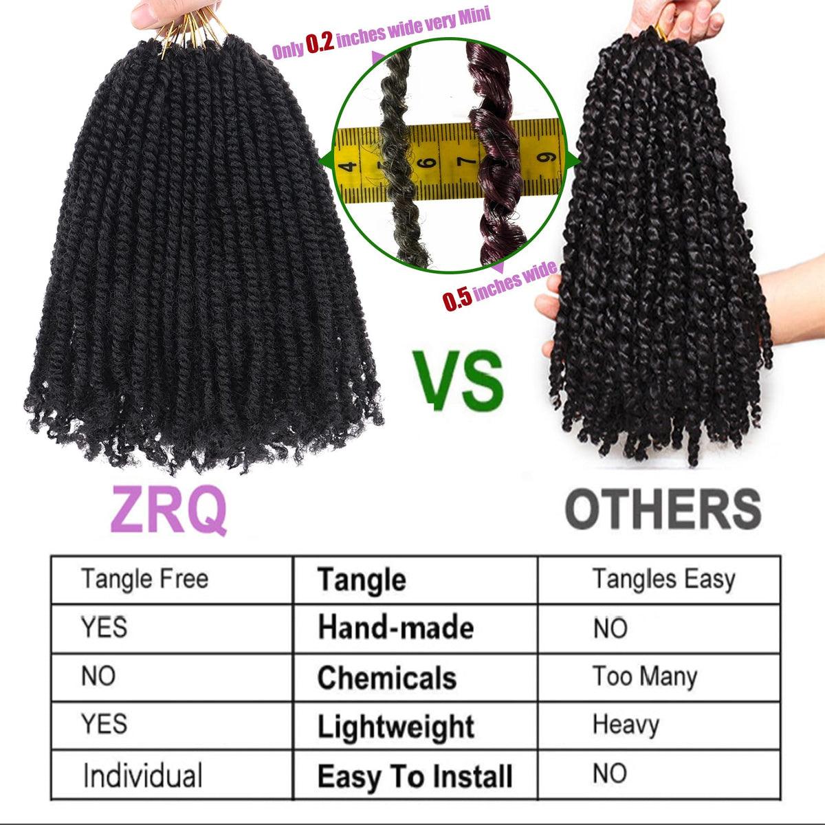 ZRQ fluffy full crochet braid look ideal for events and daily styling.