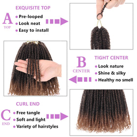 ZRQ lightweight soft texture micro twist crochet hair for comfortable wear.