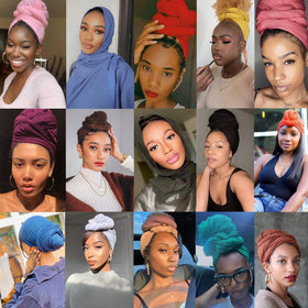 ZRQ multicolor combo headwrap provides playful styling options