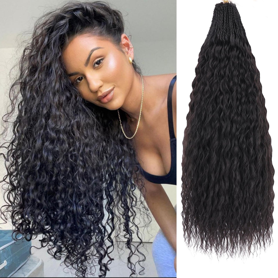 ZRQ pre looped Brazilian braids curls ends for a natural look and easy install.