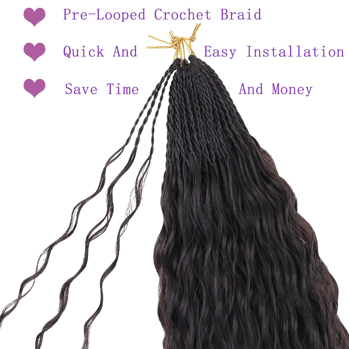 ZRQ pre twisted crochet hair reduces tangles and speeds up styling.