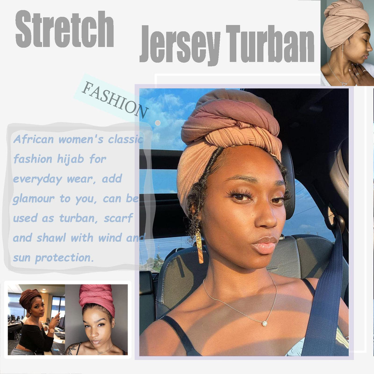 ZRQ white solid headwrap offers clean, effortless styling