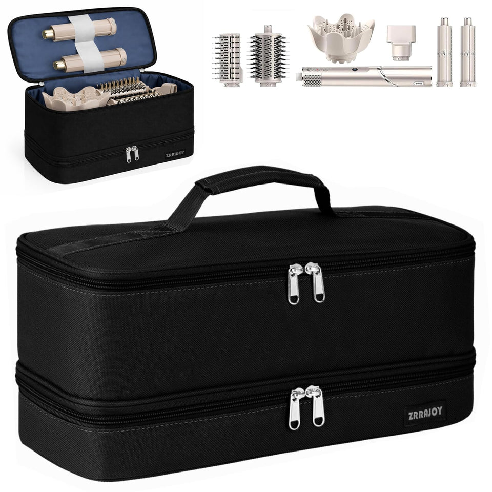 ZRRAJOY double-layer storage case for Shark Flexstyle showing organized interior