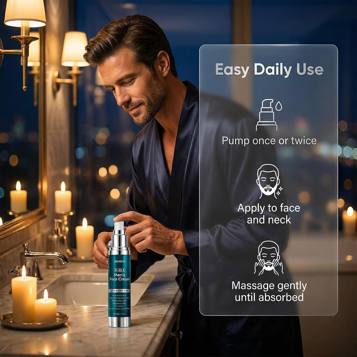 ZRRTXV Face Cream for Men after shaving calming formula for comfort