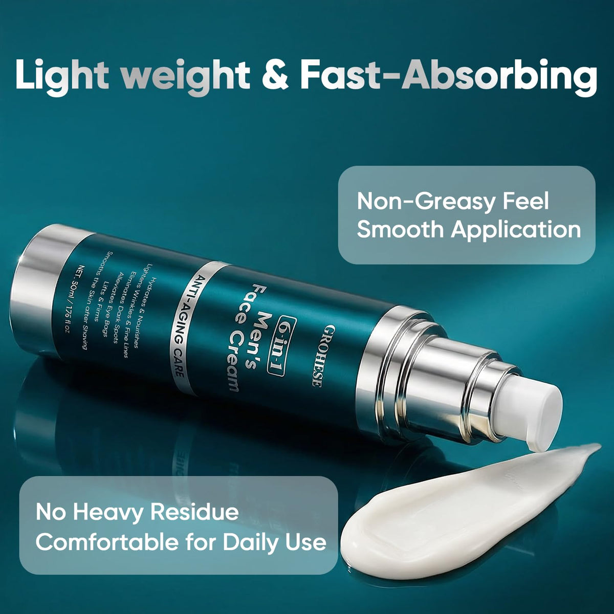 ZRRTXV Face Cream for Men Dead Sea minerals support healthy-looking skin