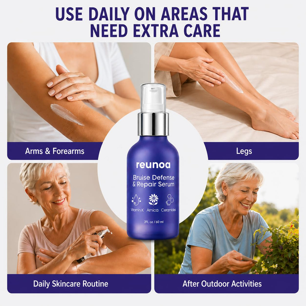 ZRRTXV Reunoa bruise-care-routine-application is simple for daily use