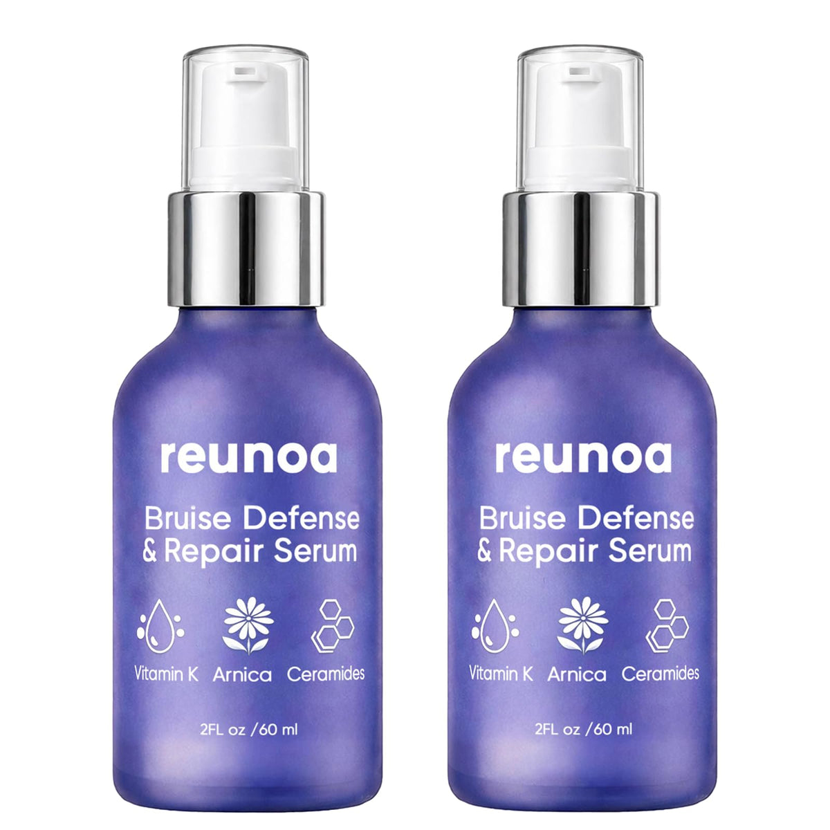 ZRRTXV Reunoa bruisedefense serum bottle showing rapid absorption for daily bruise-prone skin