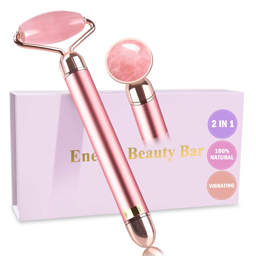 ZS ZESHIN Upgrade 2-in-1 vibrating jade facial roller for radiant, refreshed skin.