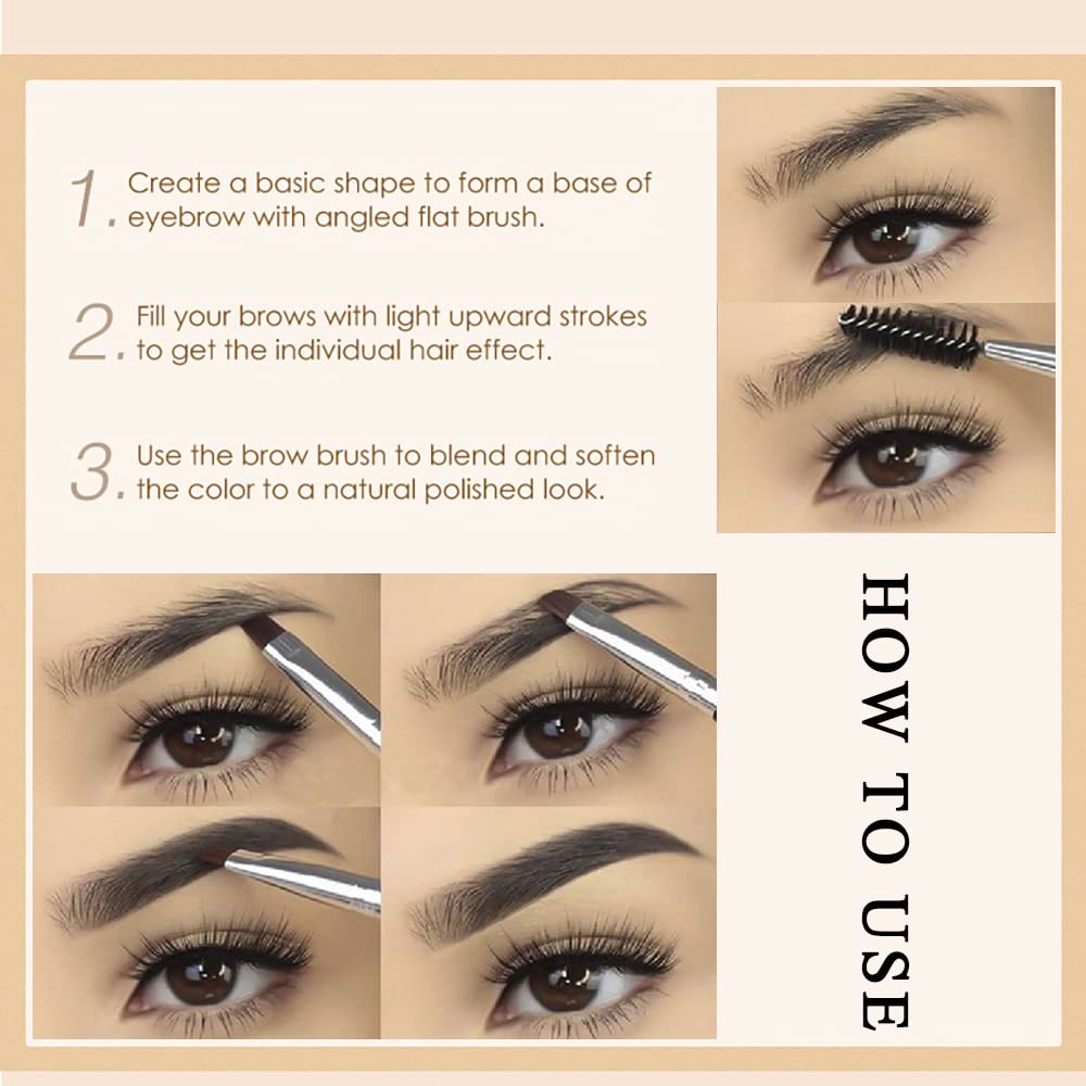 ZSSEMEI spoolie blends strokes for a natural brow finish.