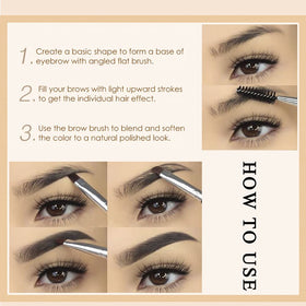 ZSSEMEI spoolie blends strokes for a natural brow finish.