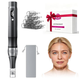 Zuanyie rechargeable microneedling pen front view for precise at-home skin care.