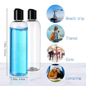 Zubebe disc-top cap bottles provide controlled dispensing for liquids during trips.