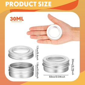 Zubebe round tin container with screw lid ensures secure sealing.
