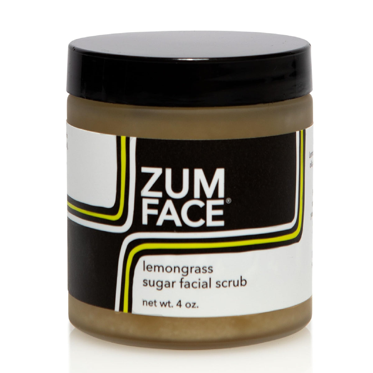 Zum Indigo Wild face sugar scrub jar front promotes gentle exfoliation for brighter skin.