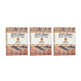 Zum Indigo Wild Goat Milk Soap Bar amber swatch showing natural ingredients and soothing scent