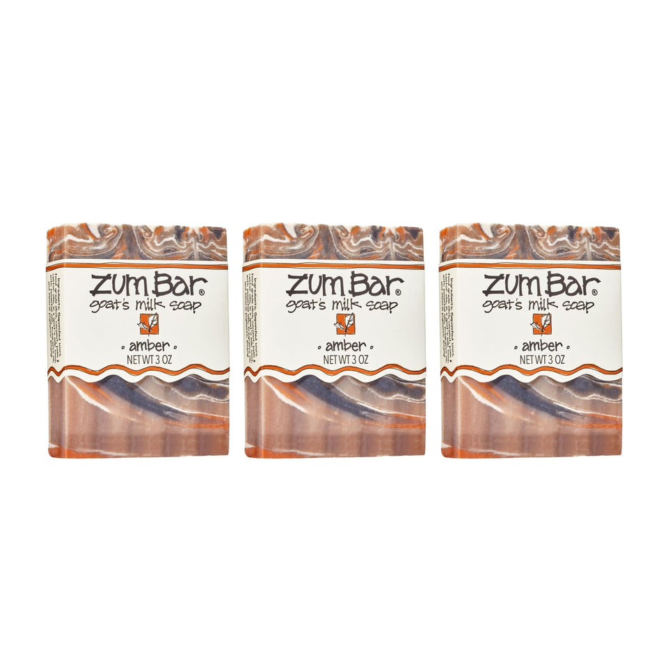 Zum Indigo Wild Goat Milk Soap Bar amber swatch showing natural ingredients and soothing scent