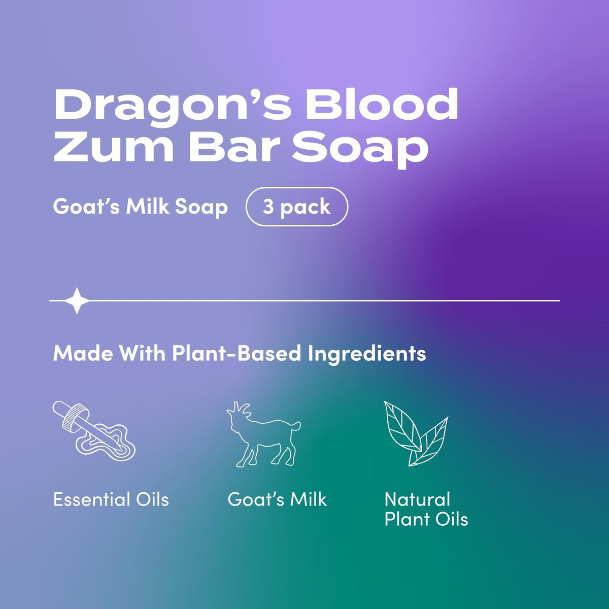 Zum Indigo Wild Goat Milk Soap Dragon's Blood closeup highlights creamy lather and hydration.