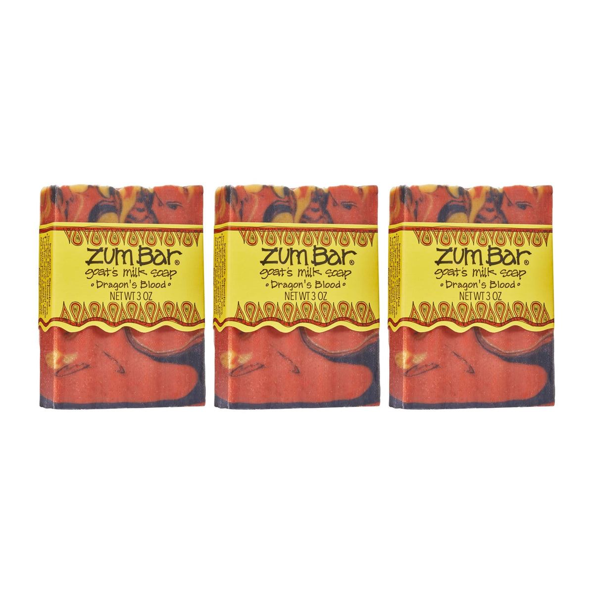 Zum Indigo Wild Goat Milk Soap Dragon's Blood pack, nourishing cleanse for hands and body.