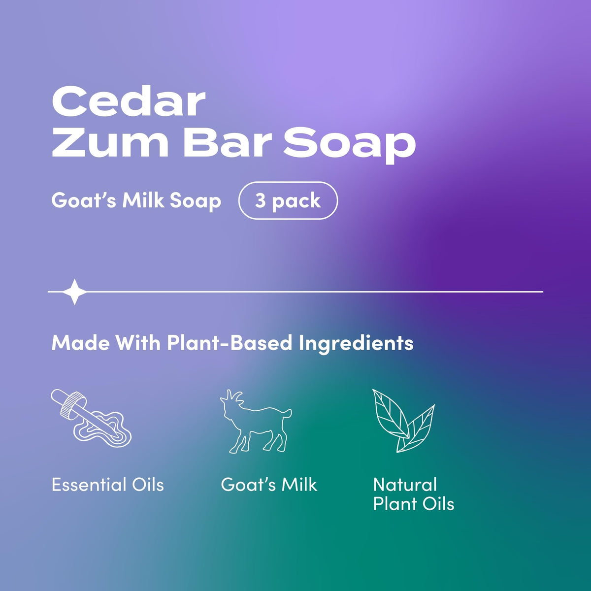 Zum Indigo Wild Goat Milk Soap Bar being held for everyday hand and body washing.