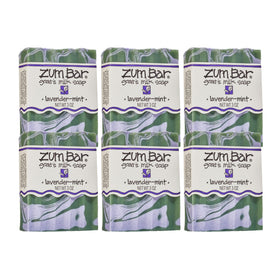 Zum Indigo Goat Milk Soap Bar lavender mint front view for gentle cleansing