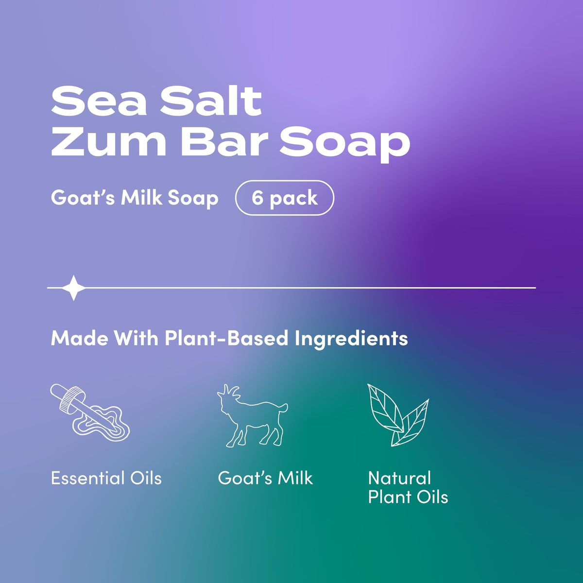 Zum Indigo Wild Goat's Milk Soap Bar sea-salt closeup highlighting natural oils.