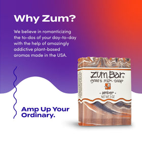 Zum Indigo Wild Goat Milk Soap Bar vetiver and lavender scent notes for calming use