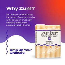 Zum Indigo Wild Goat's Milk Soap Bar Almond duo-pack shows savings and continuity.