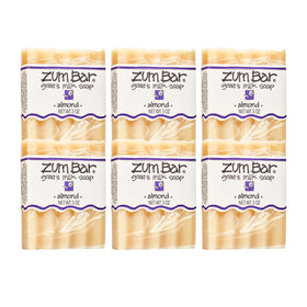 Zum Indigo Wild Goat's Milk Soap Bar Almond front view shows nourishing ingredients for hands and body.