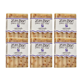 Zum Indigo Wild Goats Milk Patchouli soap close-up with creamy lather for skin.